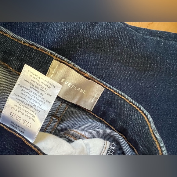 29 (6-8)👖Like New Everlane High Rise Slim Straight Cigarette Ankle Blue Jean 29 - Picture 12 of 17